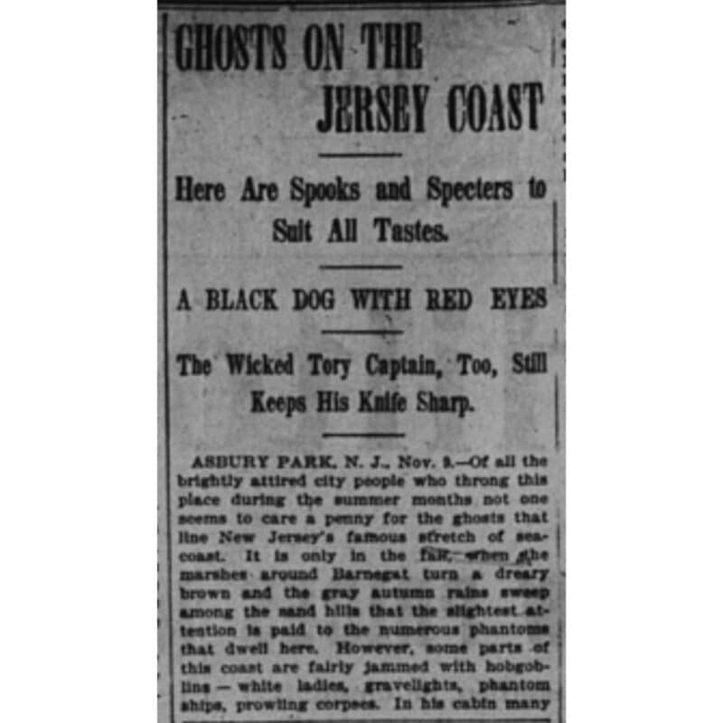 ghost stories stephen crane jersey shore history news article